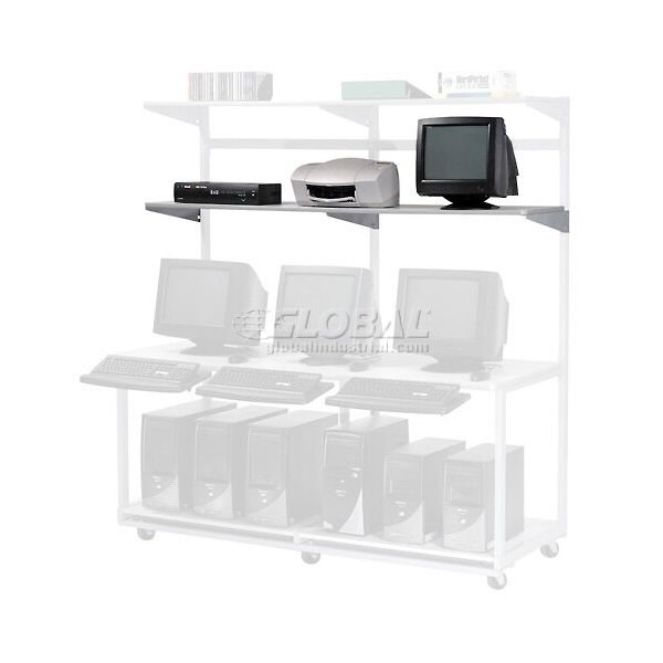 Global Industrial Additional 72inW x 18inD Shelf for LAN Workstation 752169 - main